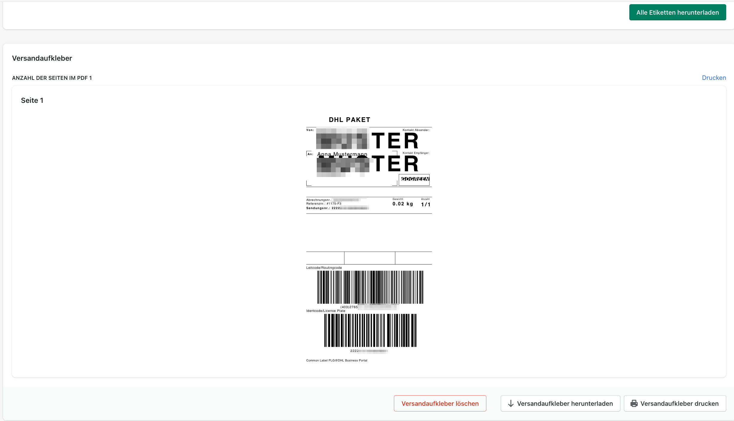 Einzel label 7