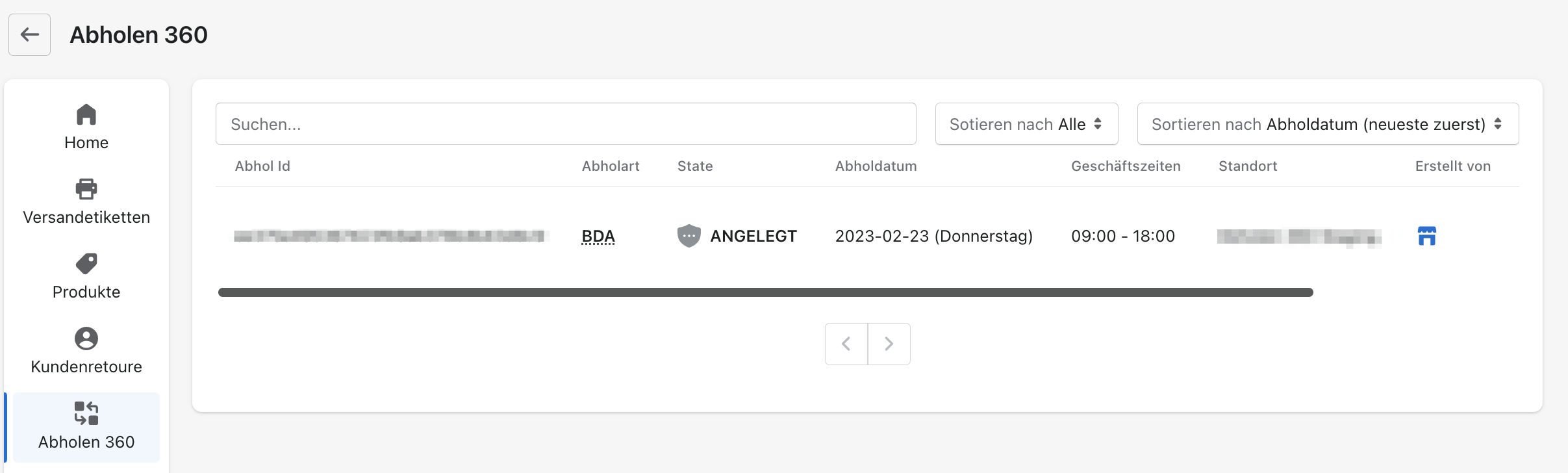Abholen 360 8