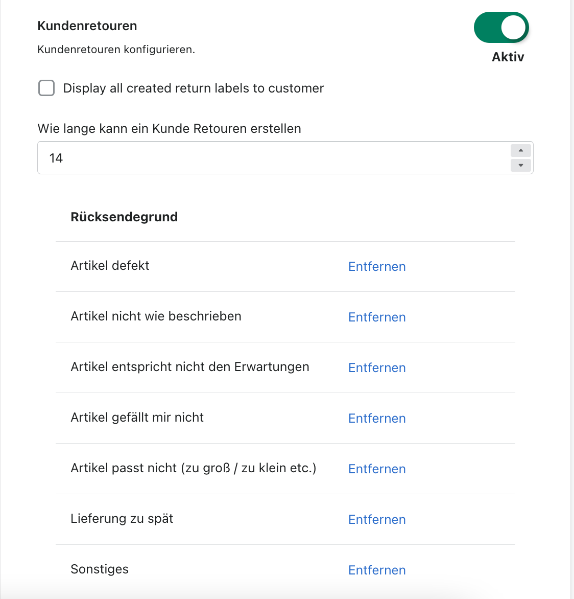 Kundenretoure 3 Kundenretoure 3