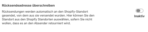 Rücksendeadresse 2 Rücksendeadresse 2