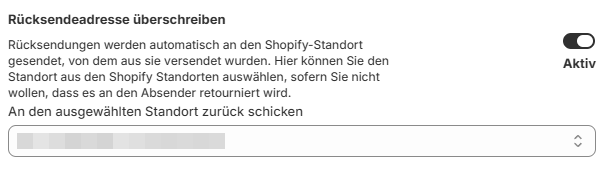 Rücksendeadresse 3 Rücksendeadresse 3