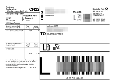 International shipping 8