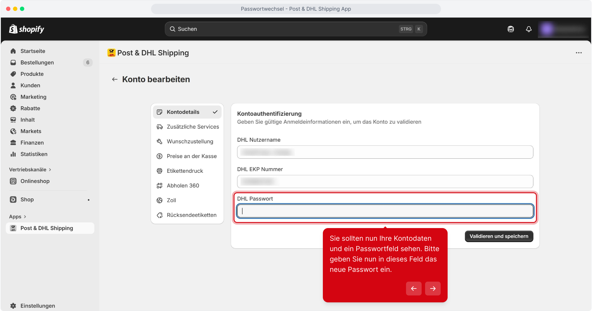 Changing your password 3